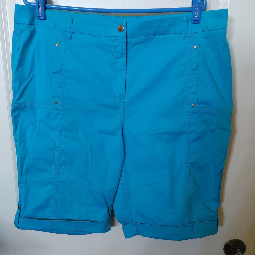 Chicos sz 3 Bermuda blue shorts. Nwot.